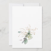 Sla onze nieuwe Datum Uitgesteld Aquarel Eucalyptu Kaart (Achterkant)