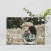 Sla onze nieuwe datum wijziging van de plannen bru save the date (Staand voorkant)