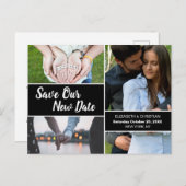 Sla onze nieuwe datumfoto's voor bruiloft bewerken briefkaart (Voorkant / Achterkant)