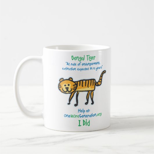 Sla onze tijger op koffiemok (Links)