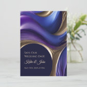 Sla onze trouwdatum op - Moderne foto- Save The Date (Staand voorkant)