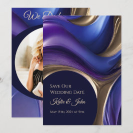Sla onze trouwdatum op - Moderne foto- Save The Date