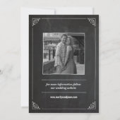 Sla onze uitnodiging voor datumbruiloft op (Achterkant)