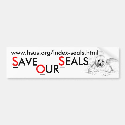 Sla onze zegels op bumpersticker (Voorkant)