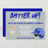 Sla op! Honkbal thema verjaardagsfeestje Kaart (Voorkant / Achterkant)