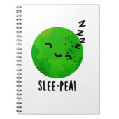 Sla-pea Grappige Slapende Erwt Woordgrap  Notitieboek (Voorkant)