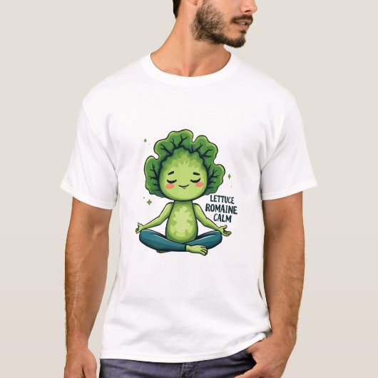 Sla Romaine Calm Funny Pun T-shirt (Voorkant)