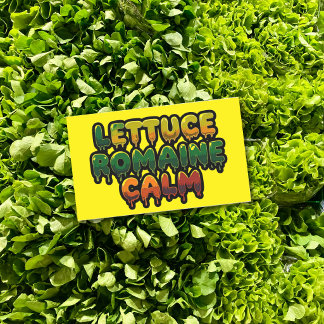Sla Romaine Kalm Druppelige Tekst Kunst Rechthoekige Sticker
