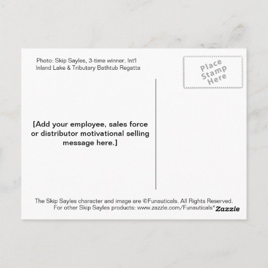 Sla Sayles™_Verhoog je verkoop! briefkaart (Achterkant)