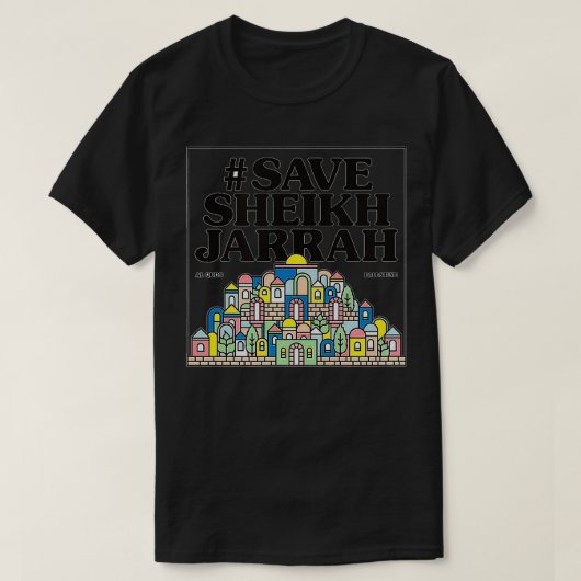 Sla sjeik jarrah Friends of AlAqsa op T-shirt (Design voorkant)