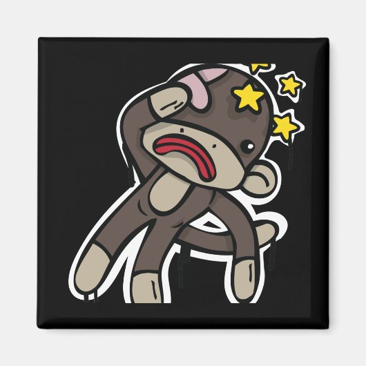 Sla SOCK MONKEY op Magneet (Voorkant)