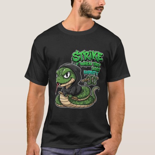 Sla toe als ze het het minst verwachten t-shirt (Voorkant)