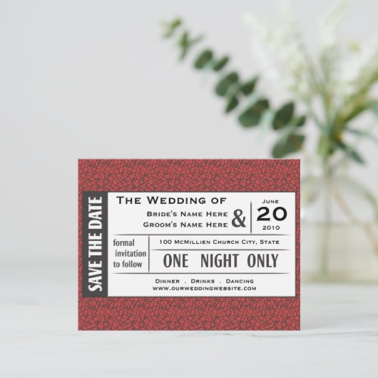 Sla uw Ticket op! Kaart (Staand voorkant)