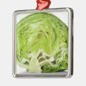 sla van verse ijsberg, halfwit metalen ornament (Links)