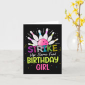 Sla wat plezier op! Verjaardag Meisje Bowling Verj Kaart (Gele Bloem)