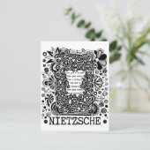 "slaaf" of "TYRANT"-filosofie van Nietzsche Briefkaart (Staand voorkant)