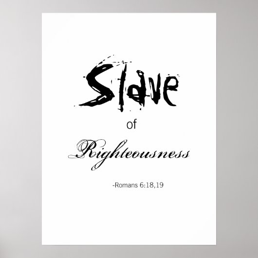 slaaf van rechtvaardigheid poster (Voorkant)