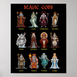 Slaafse Goden Pagan Slaven Oude Mythologie Oekraïn Poster