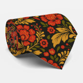 Slaafse nationale decoratieve bloempatroon stropdas (Opgerold)