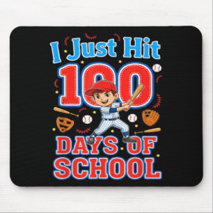 Slaag 100 dagen school honkbal 100ste dag jongens muismat
