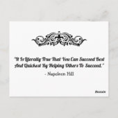 Slaag het snelst het best en briefkaart (Achterkant)