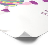 Slaande Eenhoorn Regenboog Kinderkamer Kunst Poster (Hoek)