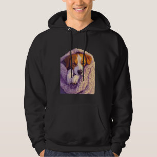 Slaande Hond Knus Deken Dier Kunst Hoodie