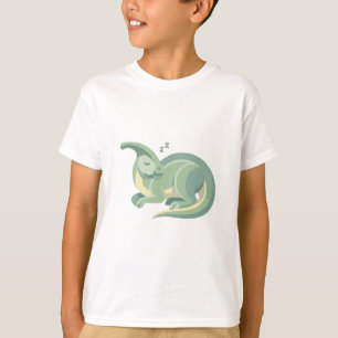 Slaande Illustratie van een Cute Dinosaur   Minima T-shirt