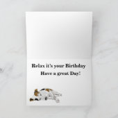 Slaande Jack Russell Terrier Bewerkbare Verjaardag Kaart (Binnen)