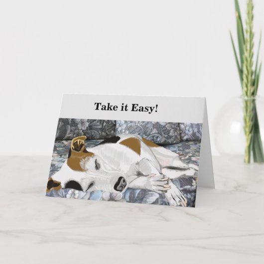 Slaande Jack Russell Terrier Bewerkbare Verjaardag Kaart (Voorkant)