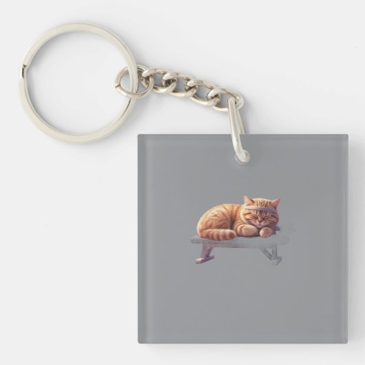 Slaande kater-sleutelhanger sleutelhanger (voorkant)
