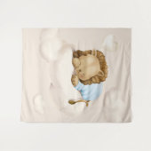 Slaande Leeuw Virtuele Achtergrond voor Shower Wandkleed (Voorkant (horizontaal))