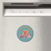Slaande oranje tabby kat gepersonaliseerd magneet (Insitu (Vaatwasser))
