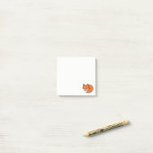 Slaande Tekenfilmvos Post-it® Notes (Op bureau)