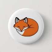 Slaande Tekenfilmvos Ronde Button 5,7 Cm (Voorkant)