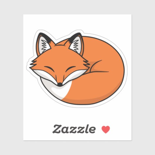 Slaande Tekenfilmvos Sticker (Vel)