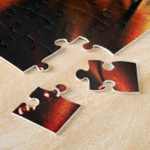 Slaande Tijger Gezicht Close-up Legpuzzel (Zijkant)