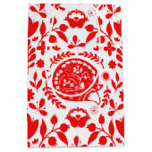 Slaande Vos Folk Art Gift Zak Medium Cadeauzakje (Voorkant)