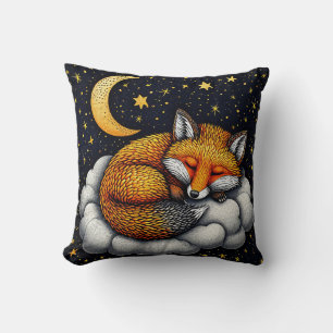 🦊🌙 Slaande Vos Knus Bos Decoratie Cadeau ✨ Kussen