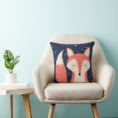 Slaande vos kunst rode vos nachthemel en sterren kussen (Stoel)