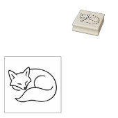 Slaande Vos Lijntekening – Minimalistische Dier Il Rubberstempel (Gestempeld)