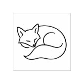 Slaande Vos Lijntekening – Minimalistische Dier Il Rubberstempel (Afrduk)