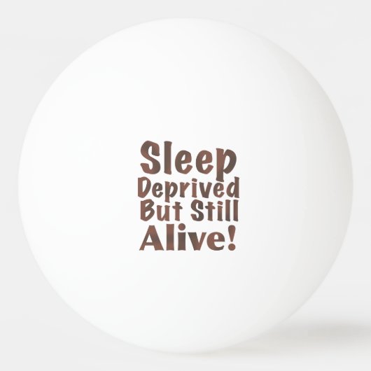 Slaap achtergesteld maar leef nog steeds in bruin pingpongbal (Achterkant)