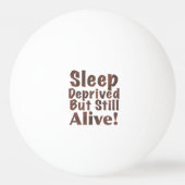 Slaap achtergesteld maar leef nog steeds in bruin pingpongbal (Voorkant)