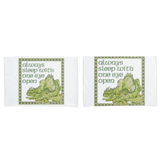 Slaap altijd met één oogopening draak kussensloop (Voorkant-Set)