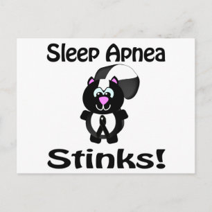Slaap Apnea Stinks Skunk Awareness Design Briefkaart