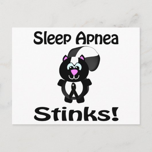 Slaap Apnea Stinks Skunk Awareness Design Briefkaart (Voorkant)