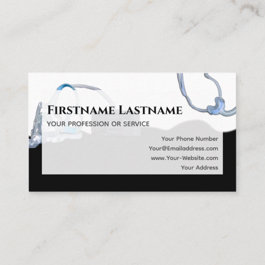 Slaap apneu cpap machine therapie CSA OSA Visitekaartje (Achterkant)