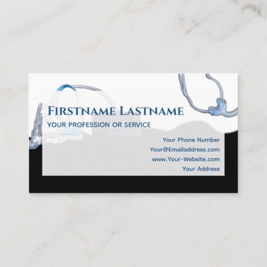 Slaap apneu cpap machine therapie CSA OSA Visitekaartje (Achterkant)