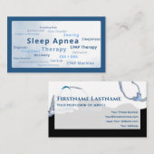 Slaap apneu cpap machine therapie CSA OSA Visitekaartje (Voorkant / Achterkant)